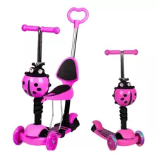 Scooter Básico 3 En 1 Mariquita Coquito Color Rosa/azul