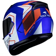 Capacete Race Tech Sector Exilio Azul Laranja Fosco Tamanho Do Capacete 60