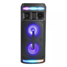 Parlante Bluetooth Torre Nisuta Nspa66b Led Rgb 3.5mm Usb Sd