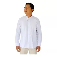 Camisa Guayabera Manga Larga Cuello Neru