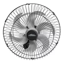 Ventilador Parede 50cm Turbão 6 Pás Oscilante Preto/prata