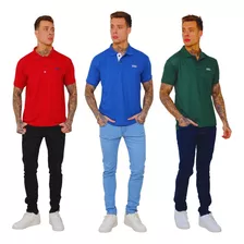 Calça Jeans Masculina Skinny Slim Elastano Kit Com 3 Peças