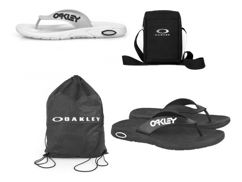 2 Pares Chinelo Oakley Rest 2.0 Mochila E Bag Promoção