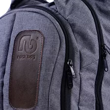 Mochila Rack Bag Casual Track Cinza Espaçosa E Resistente