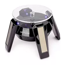 Exquisito Soporte Giratorio Solar Negro Nuevo Luz Led +...