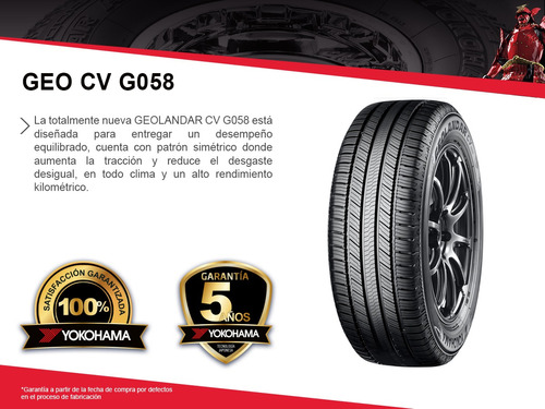 Set 4 Llantas 225/55r19 99v Yokohama Geo Cv G058 Foto 4