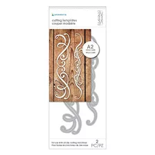 Plantilla De Corte Border Flourish De 2 Piezas, Acero