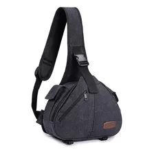 S-zone Bolso Bandolera De Lona Para Cámara Dslr Con Lente .