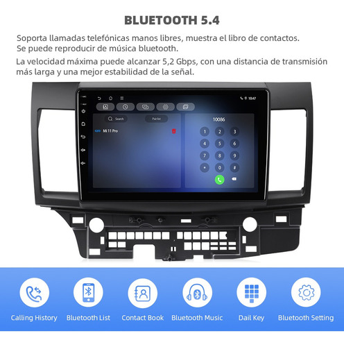 Qcp Estreo 4+64g Carplay For Mitsubishi Lancer 2007-2019 4k Foto 7