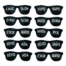 Kit 10 Oculos Frases Divertidas Sortidas Festa Balada 