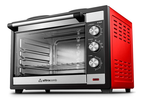 Horno Eléctrico Ultracomb Uc-70acn 70l Doble Anafe Color Rojo