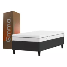 Kit Colchão + Cama Box Emma Duo Solteiro (88x188cm) Cor Cinza-claro