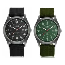 Relógio Masculino Esportivo Militar Pulseira Nylon