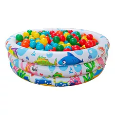 Piscina Infantil Inflável 180l + 200 Bolinhas Colorida