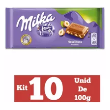 Kit Barra Choc Importado Milka Avelã Hazelnuts 100g