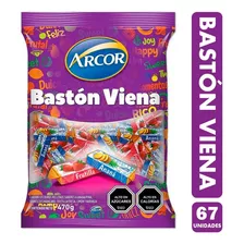 Caramelos Arcor Bastón Viena Sabor Frutas 470g