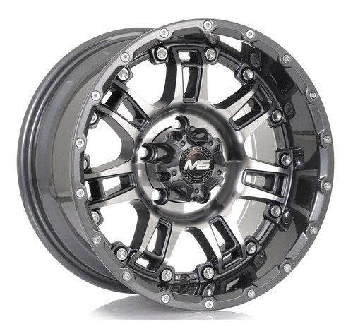 Rines Ms D7059 15x8.0 5x114.3 Et00 Gun Metal Machine Cb 83.3 Foto 2