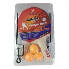Kit Ping Pong 2 Raquets, 3 Bolas E Rede Com Suporte + Nf