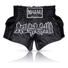 Short Musashi® Muaythai Kickboxing Negro/blanco/plata