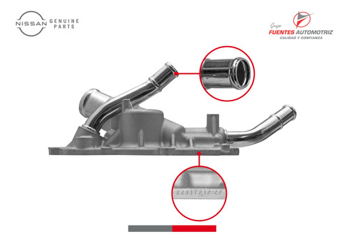 Toma Refrigerante Nissan Sentra 2.0 2007 2008 Std Original Foto 3