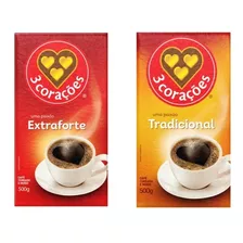 Café 3 Corações 500g. Brasil. Tradicional. Extraforte. Cafe