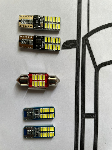 Kit Led Canbus Nissan Tsuru 3, Cuarto, Placa,interior Foto 3