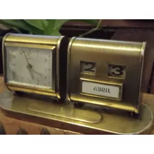 Reloj De Escritorio Europa Vintage Bronce
