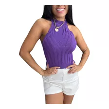 Blusinha Tricot Modal Blusinha Blusa Golinha Alta Luxo