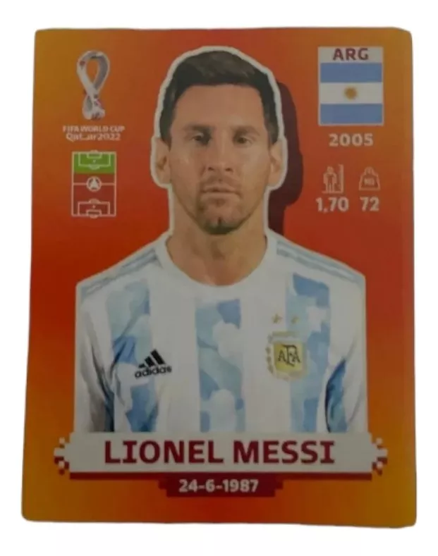 Figurita Lionel Messi Mundial Qatar 2022, Impecable Estado!!