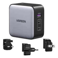 Cargador De Pared Ugreen Usb-c Y 2 Usb 65w Negro