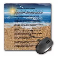 Mouse Pad Imagen Playa Con Poema 8 X 8 Pulgadas