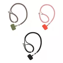 3 Pcs Ajustável Telefone Celular Cordão Alça De Pescoço Port