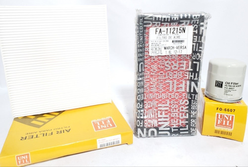 Kit De Filtros Nissan March 1.6 2012-2019 Aire Aceite Cabina Foto 2