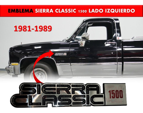 Par De Emblemas Laterales Gmc Sierra Classic 1500 1981-1989 Foto 4