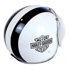 Capacete Aberto Branco Harley Davidson Black And White - 60