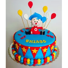 Adorno De Torta Payaso Plimplim Cumpleaños Porcelana Fria 