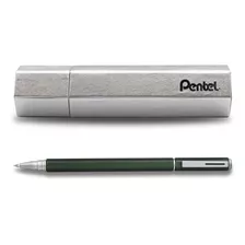 Bolígrafo Pentel Hexagon Bl667 0.7 Mm Tinta Gel Estuche Color De La Tinta Negro Color Del Exterior Verde