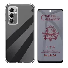 Capa Capinha +pl Privacidade Cerâmica Fosca P/ Galaxy A54 5g Cor Transparente Para Galaxy A54