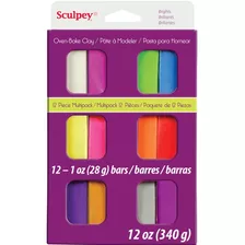 Sculpey 3 Kit Set 12 Colores Arcilla Polimerica Masa Modelar