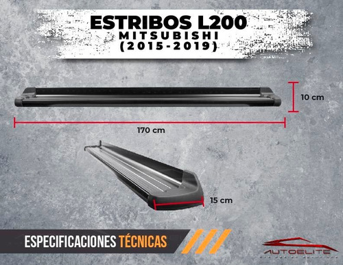 Estribos L200 Mitsubish 4 Pts 2015 2016 2017 2018 2019 Torus Foto 3