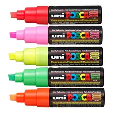 Set Marcadores Posca Punta 8k X 5 Neón