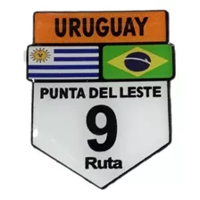 Adesivo Resinado Uruguay Ruta 9 Viagens De Moto.