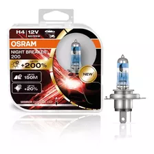 Bombillos Osram H4 X2 Night Breaker 200%+luz 12v 60/55w 