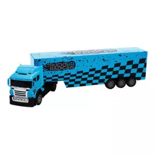 Caminhão Carreta Controle Remoto Big Truck Azul Unik Toys