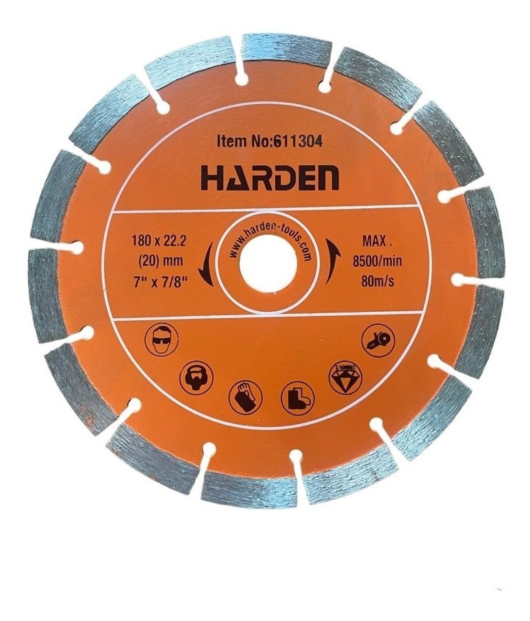 Disco De Corte Diamantado Y Segmentado 180mm 7'' Harden