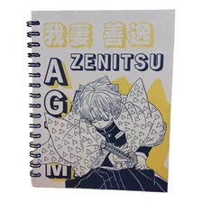 Cuaderno De Zenitsu De Demon Slayer / Kimetsu No Yaiba