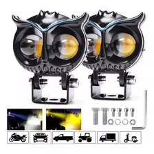 Par Faros Auxiliares Led Alta/baja Doble Color Auto Moto 2ps