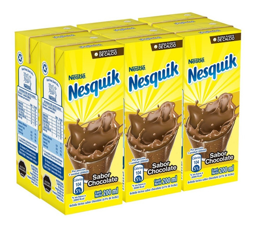 Leche Nesquik® Chocolate Multipack 6x200ml