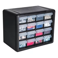 Caja Organizador 16 Compartimientos 26 Cm Truper 11851 Color Negro