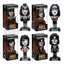 Funko Pop Rocks Kiss Kit C/4 Bonecos Wacky Wobbler